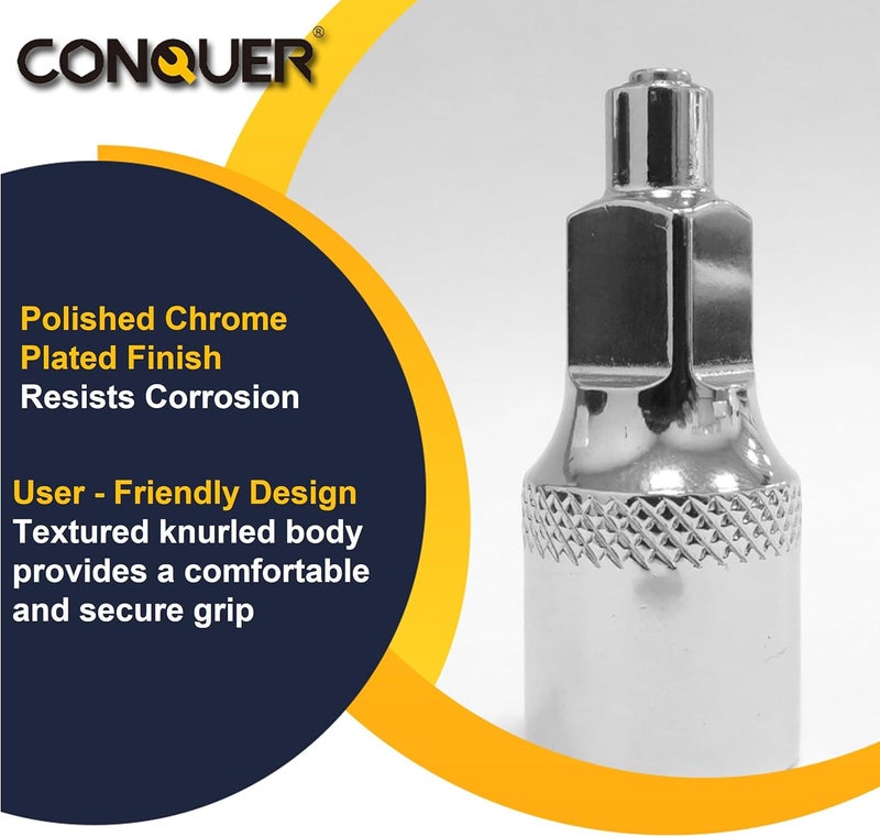 Conquer No-Drop Magnetic Socket Extension Bars – CR-V Steel 1/4", 3/8", 1/2" Drive Set for Tight Spaces & Engine Bay Repairs - Image 2